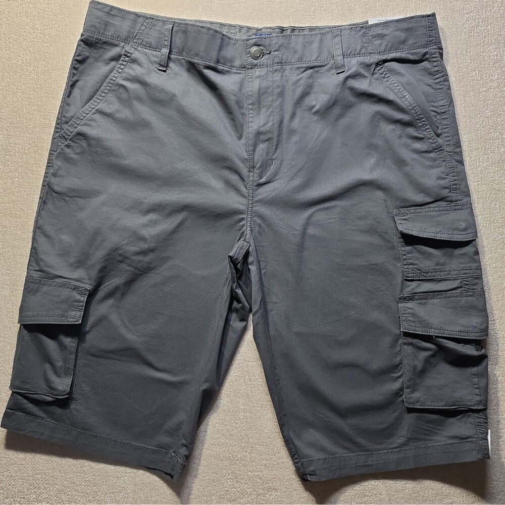 Mens George  Below The Knee Size 42 Gray Cargo Shorts